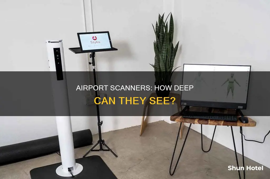 how much can airport scanners see