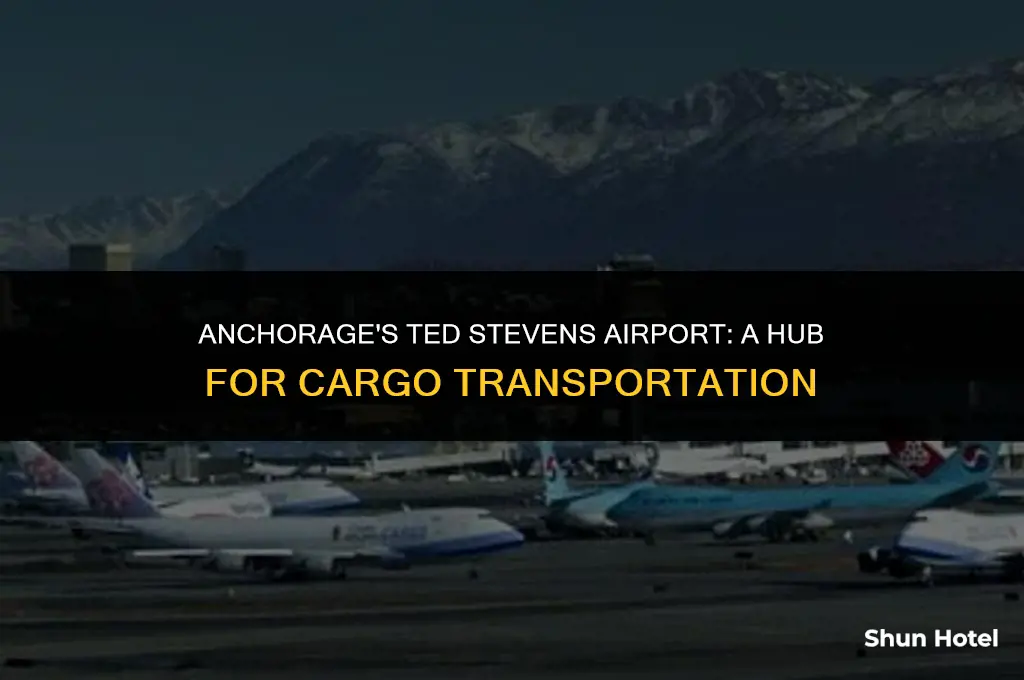 how much cargo goes through ted stevens airport