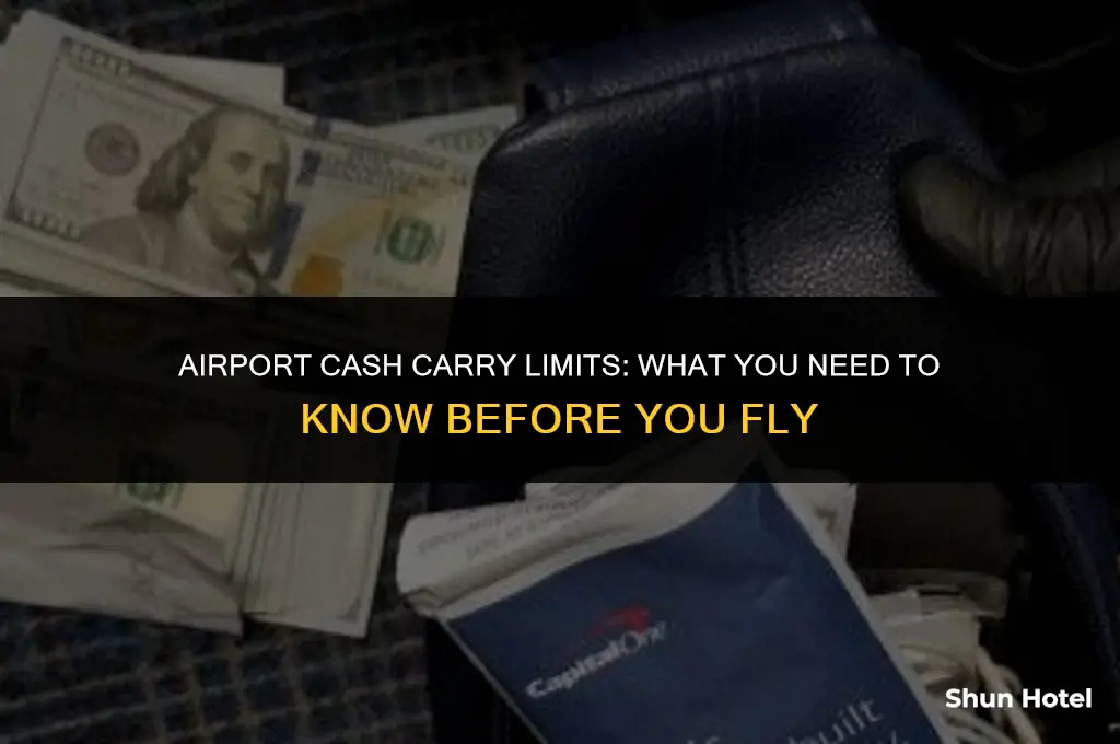 how much cash carry airport