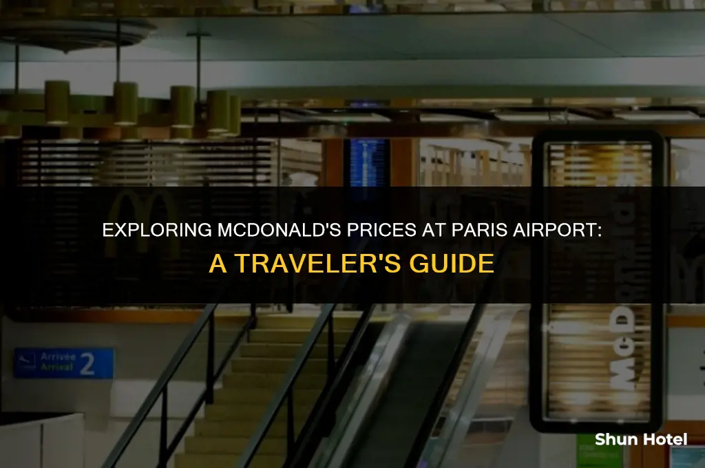 how much cost mcdonalds in paris airport