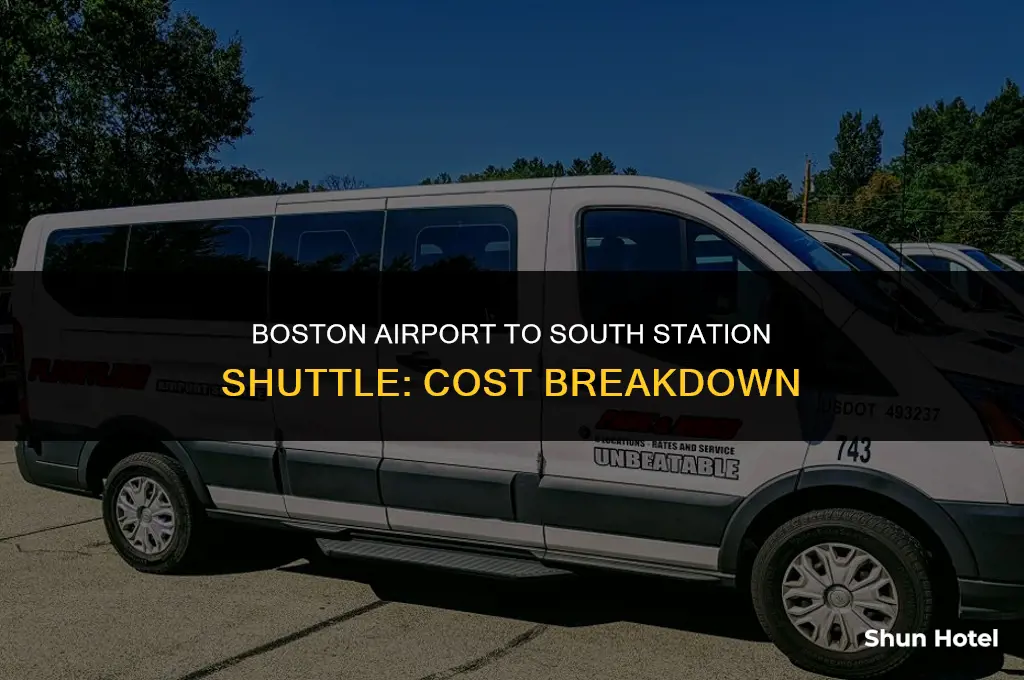 how much cost shuttle from boston airport to south station