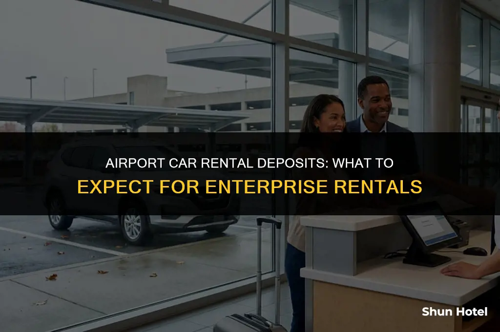 how much deposit for enterprise car rental at airport