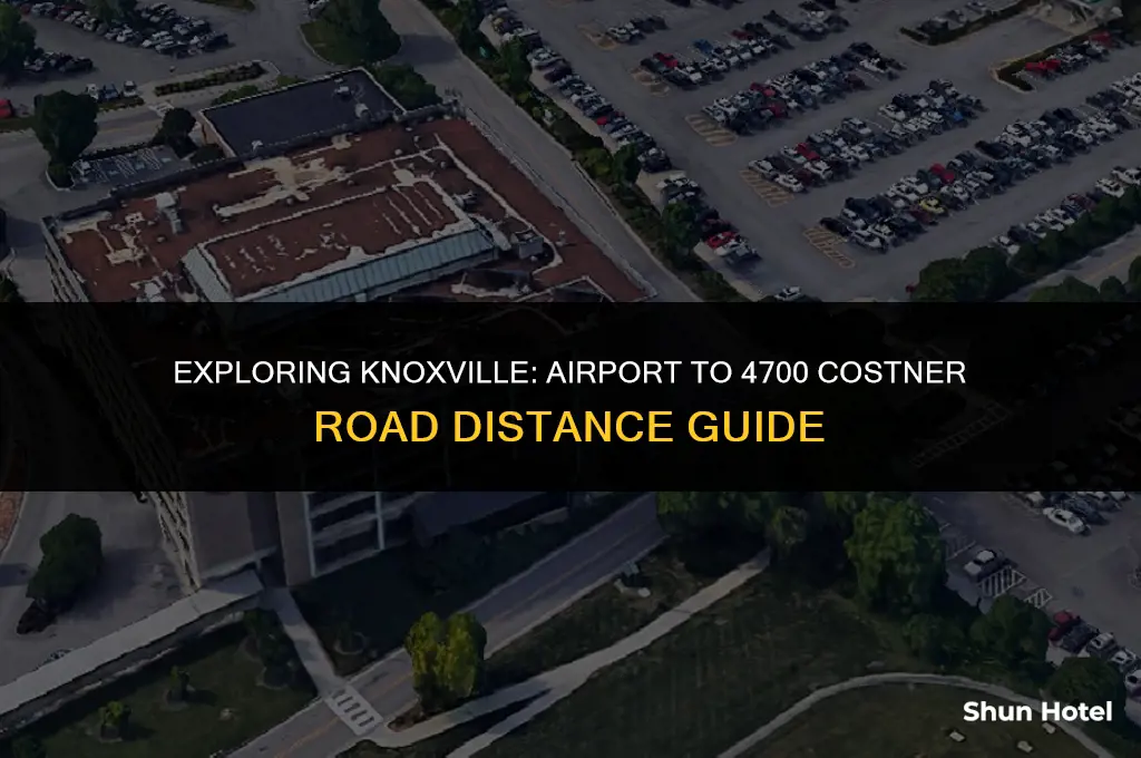 how much distance airport to 4700 coster road knoxville tn