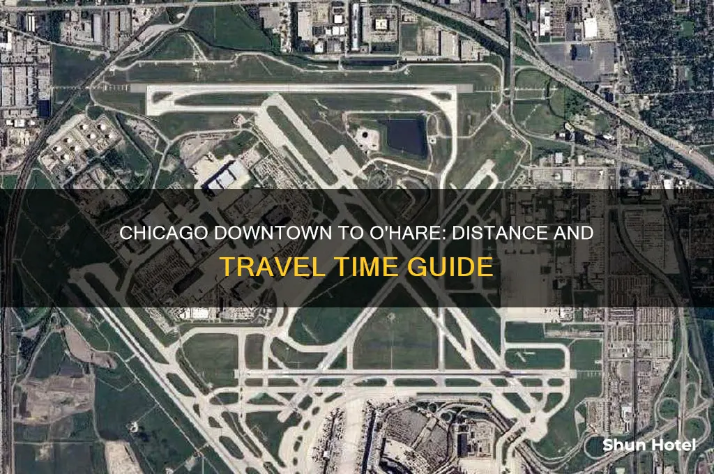 how much distance between downtown chicago and o