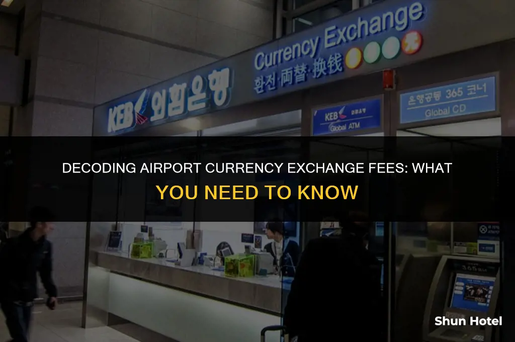 how much do airport charge for currency exchange
