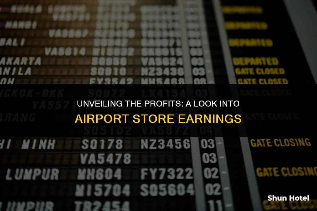 how much do airport stores make