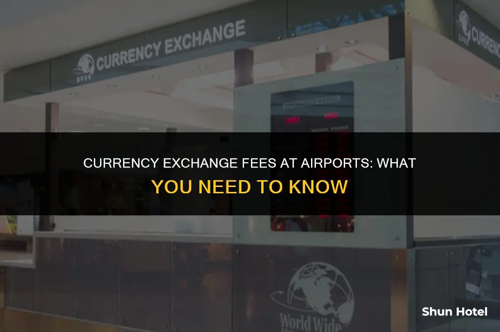 how much do airports charge to exchange money