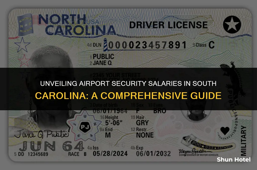 how much do they pay airport security in south carolina