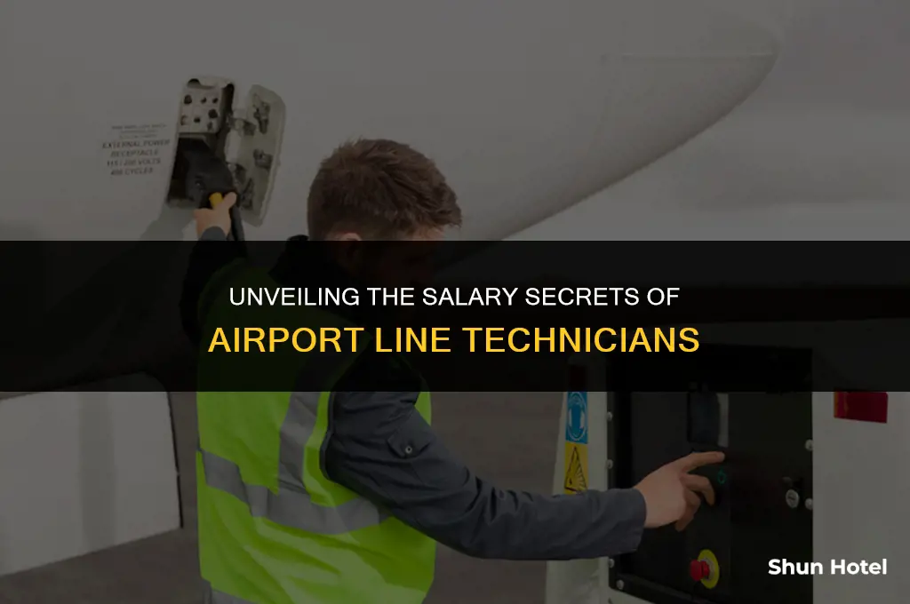 how much does a line technician airport make