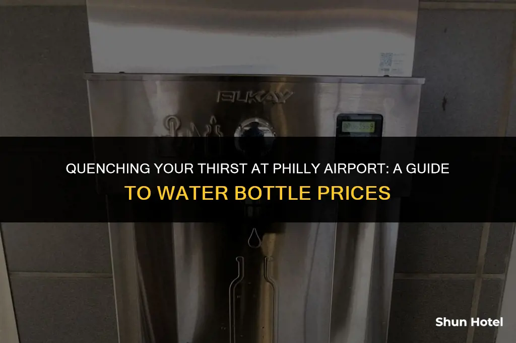 how much does bottle of water cost at philly airport
