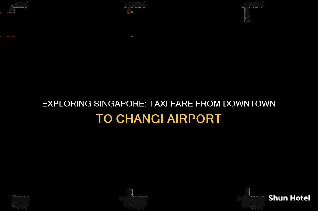 how much does cab cost downtown to changi airport singapore