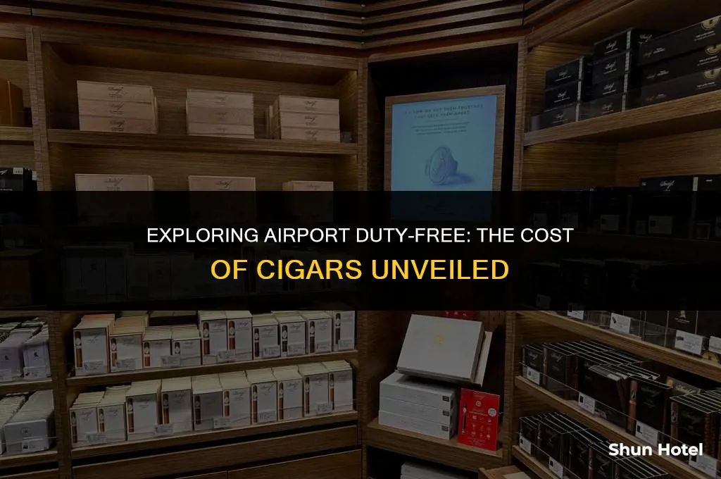 how much does duty free in airports charge for cigars