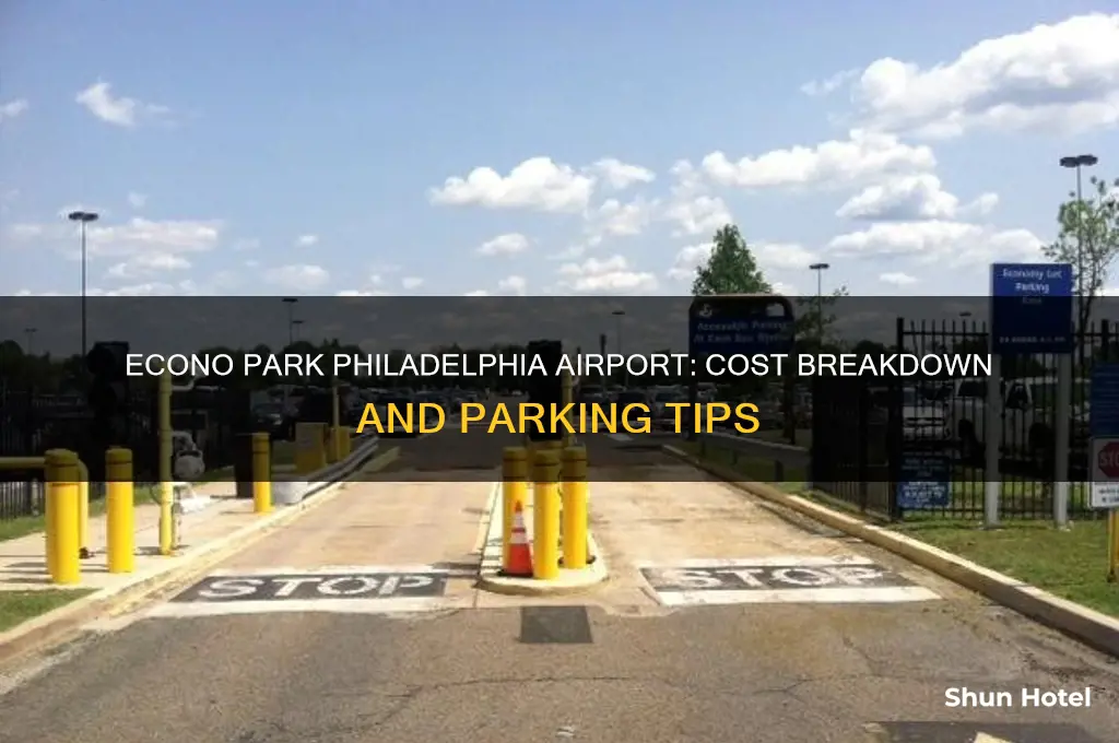 how much does econo park at philadelphia international airport cost