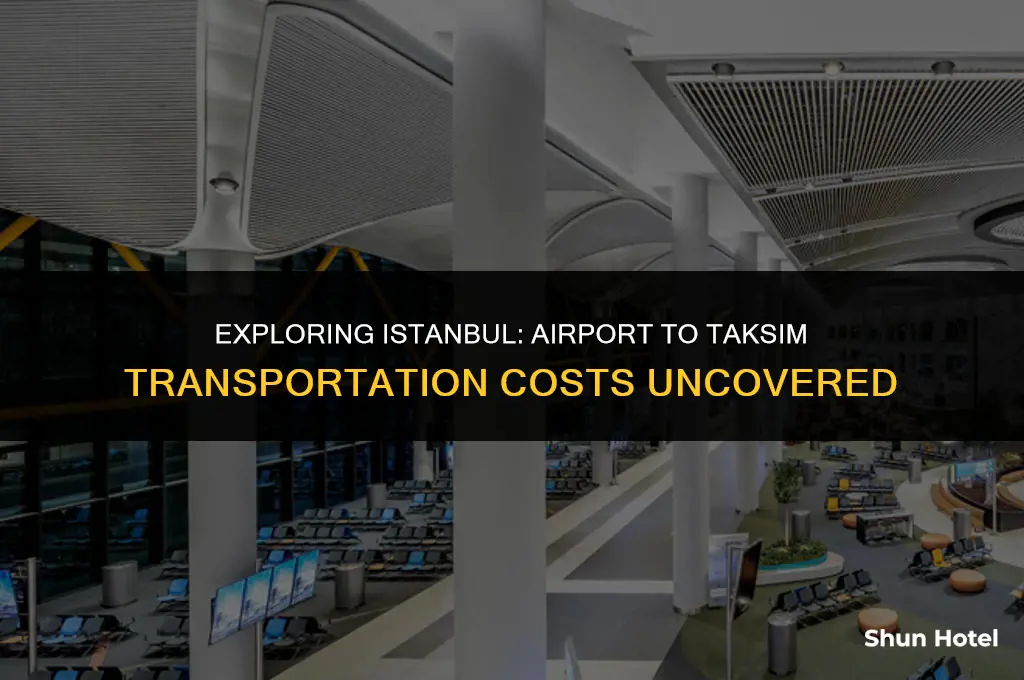 how much does it cost from istanbul airport to taksim