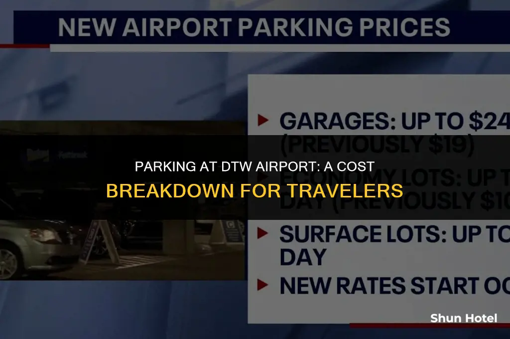 how much does it cost to park at dtw airport
