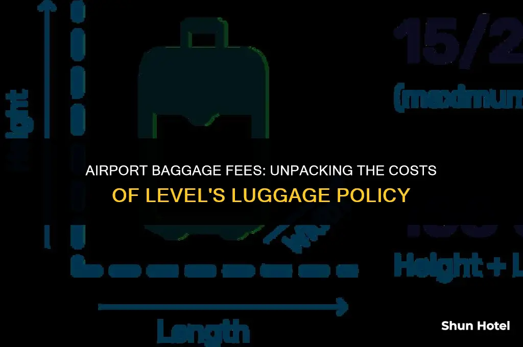 how much does level charge for baggage at the airport