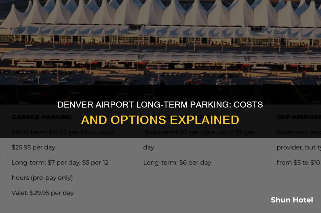 how much does long term parking cost at denver airport