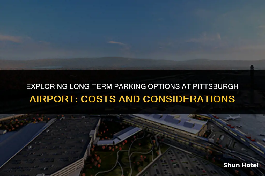 how much does long term parking cost at pittsburgh airport