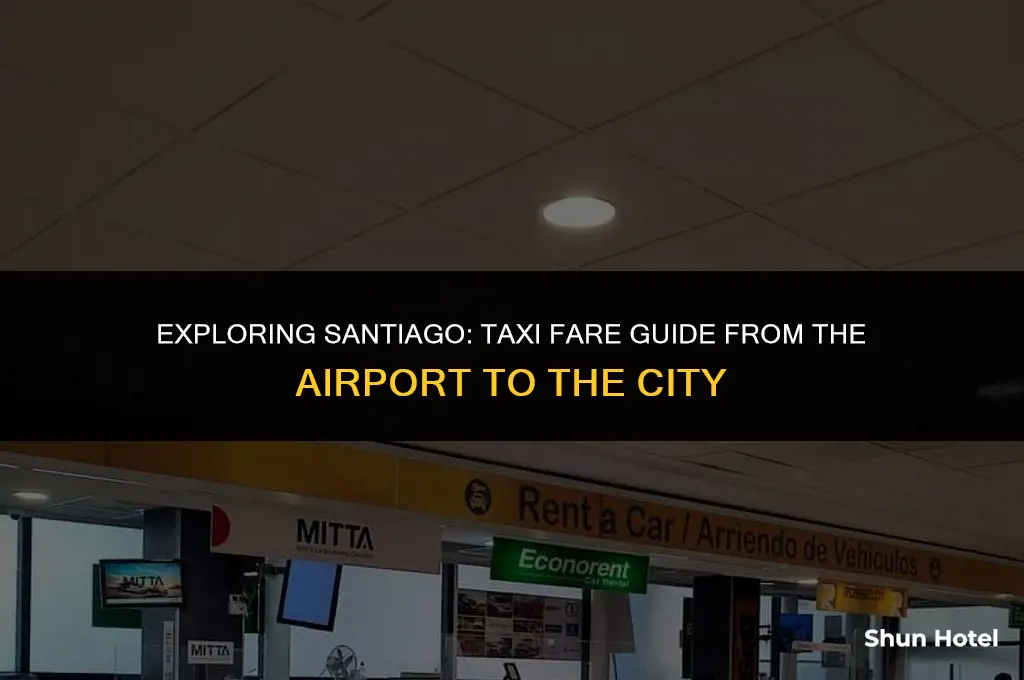 how much does taxi cost from airport santiago chile
