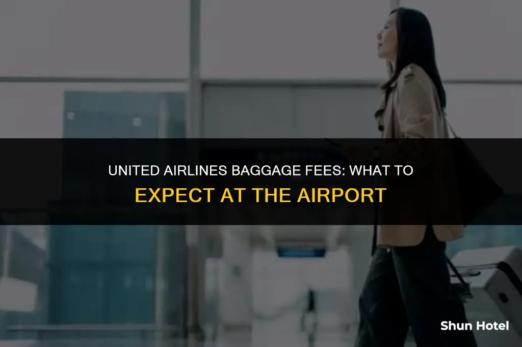 how much does united airlines charge for baggage at airport