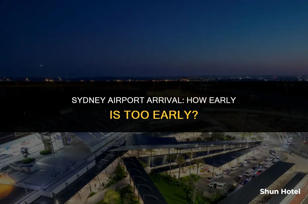 how much earlier should i got the airport in sydney