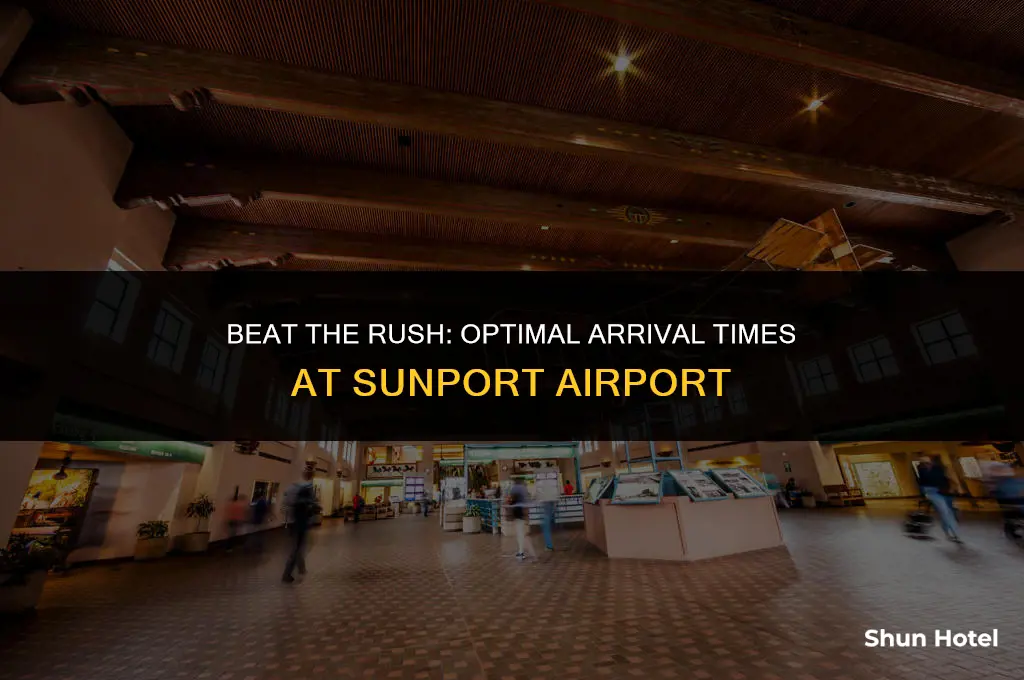 how much earlier should you be at the sunport airport