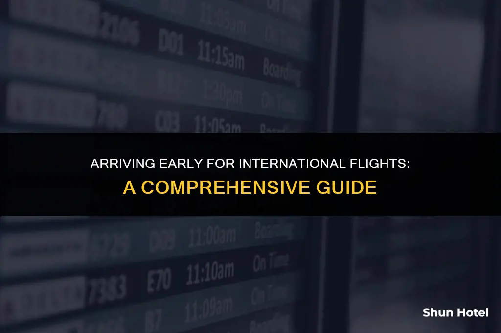 how much early to airport for international flight