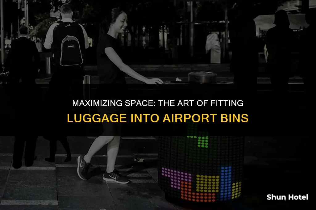 how much fit on airport bin