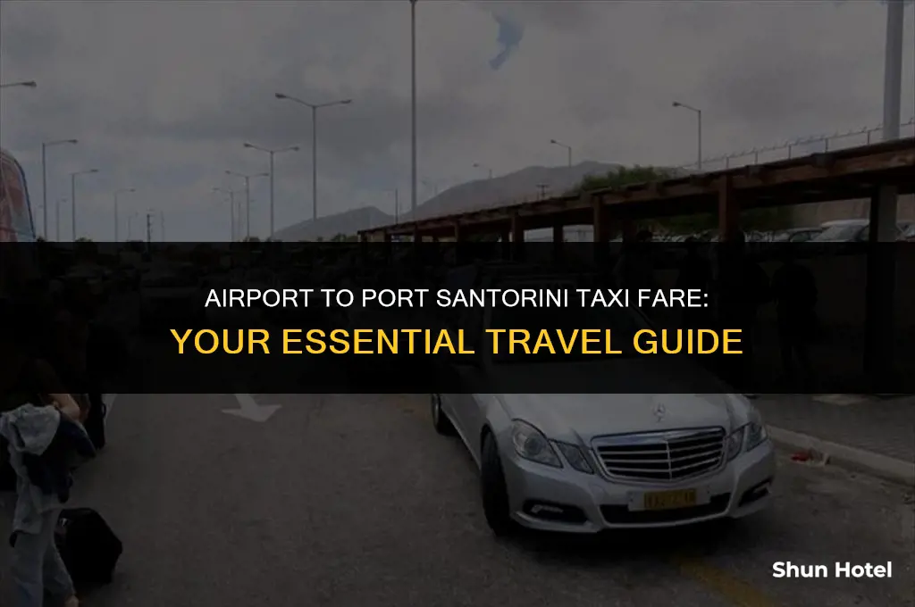 how much for a cab from airport to port santorini