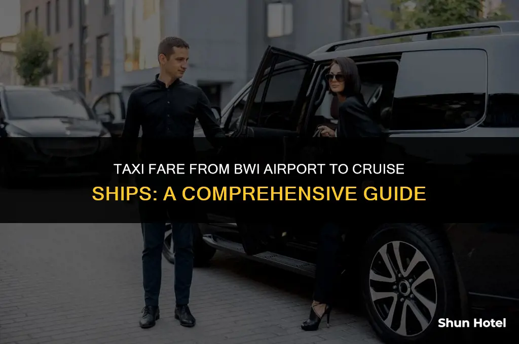 how much for taxi bwi airport to cruise ships
