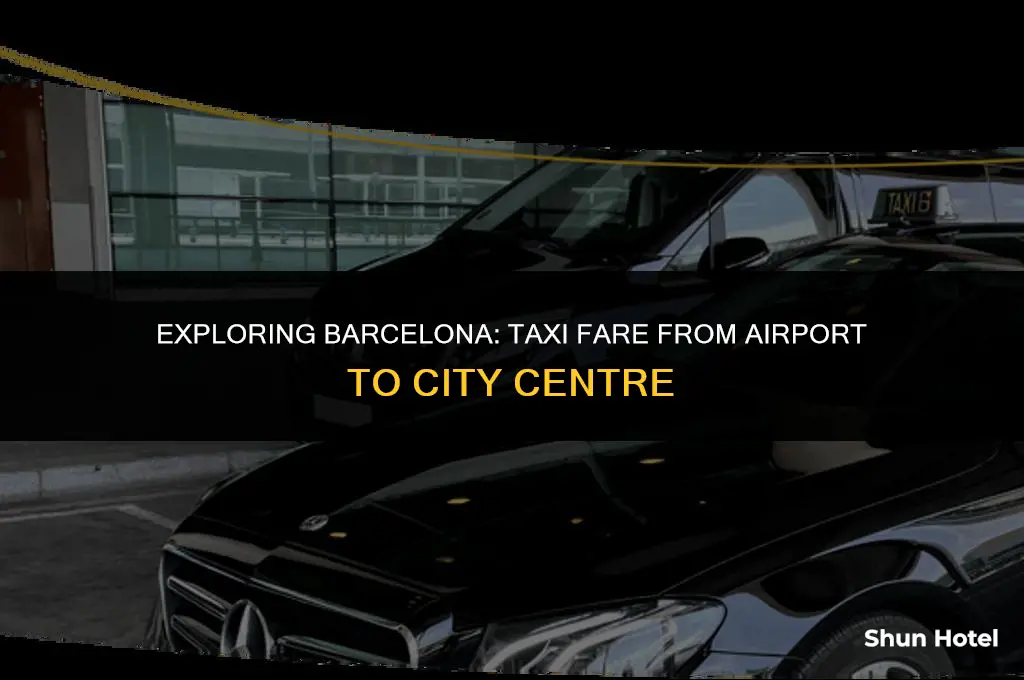 how much for taxi from barcelona airport to city centre