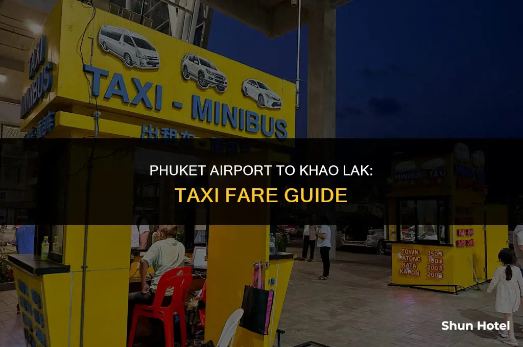 how much for taxi from phuket airport to khao lak