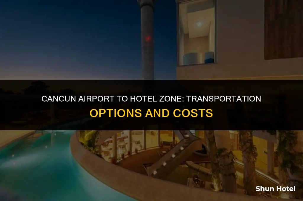 how much from cancun airport to hotel zone