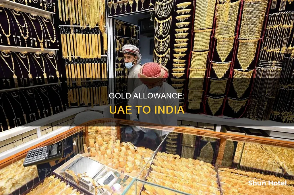how much gold can bring from uae airport to india