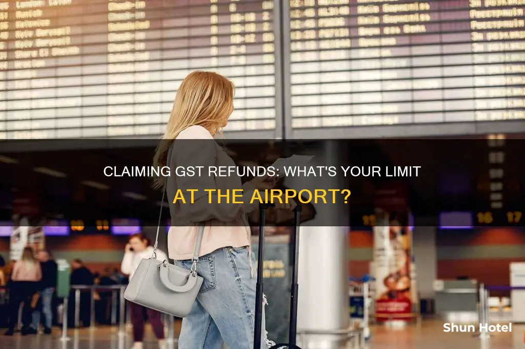 how much gst can you claim back at the airport