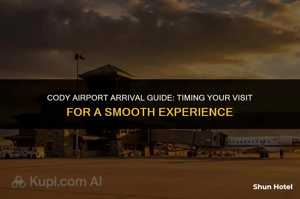 how much in advance to arrive at cody airport
