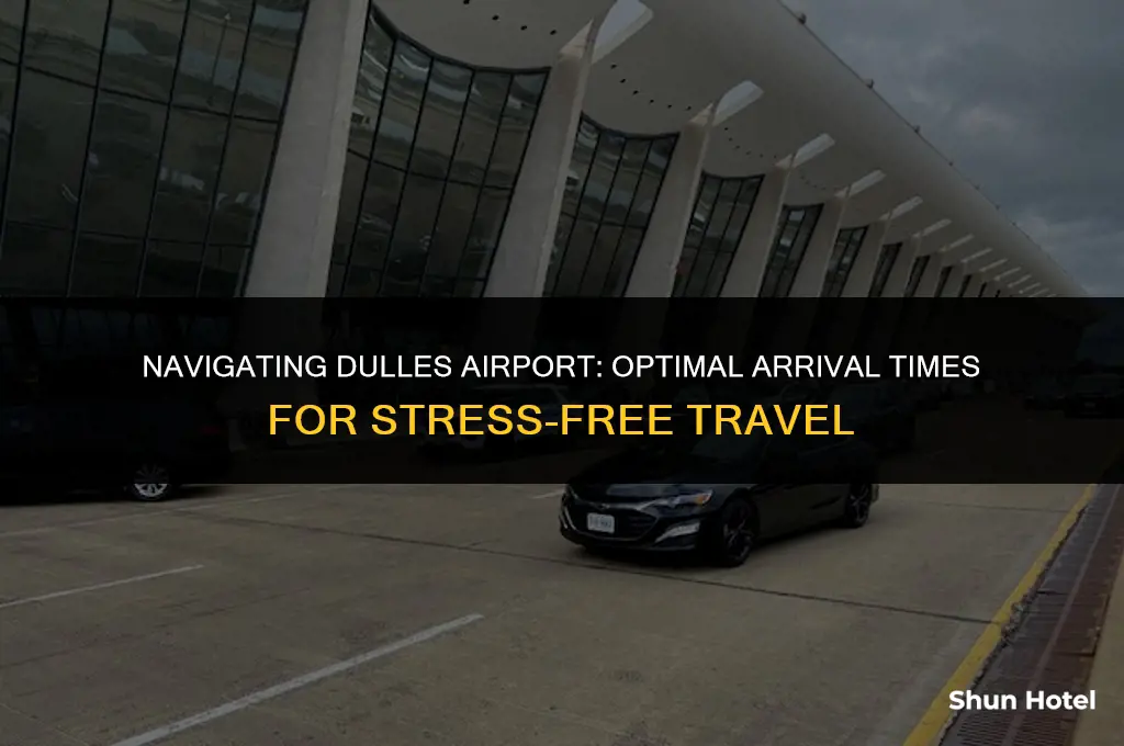 how much in advance to be at airport dulles