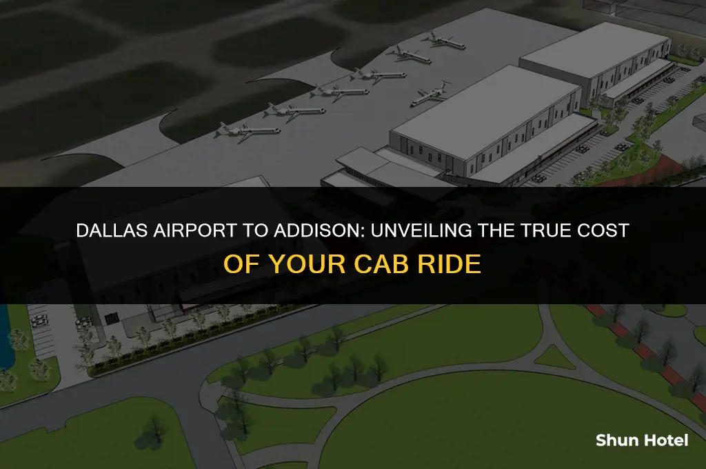 how much is a cab from dallas airport to addison