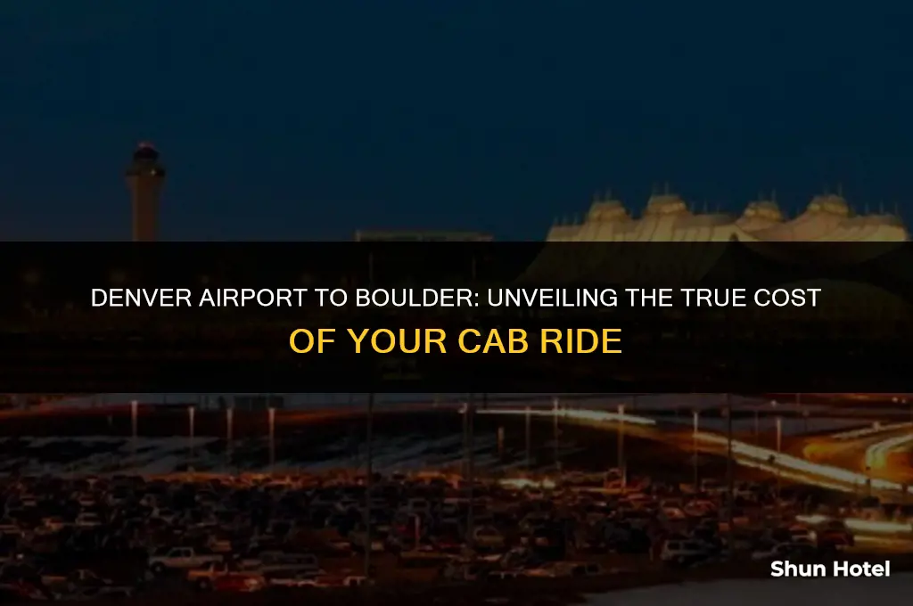 how much is a cab from denver airport to boulder