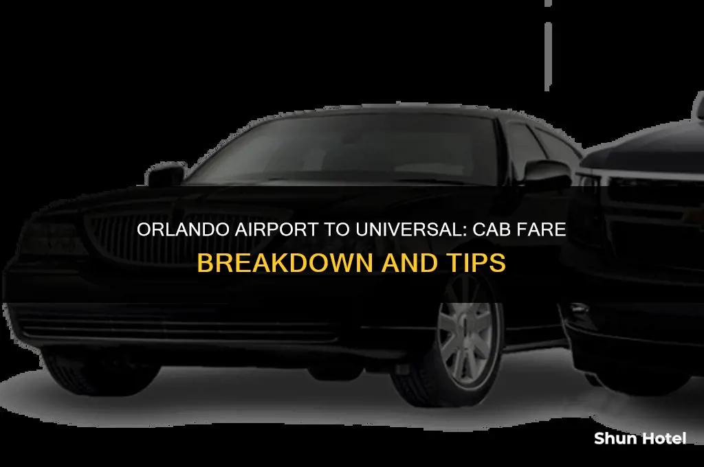 how much is a cab from orlando airport to universal