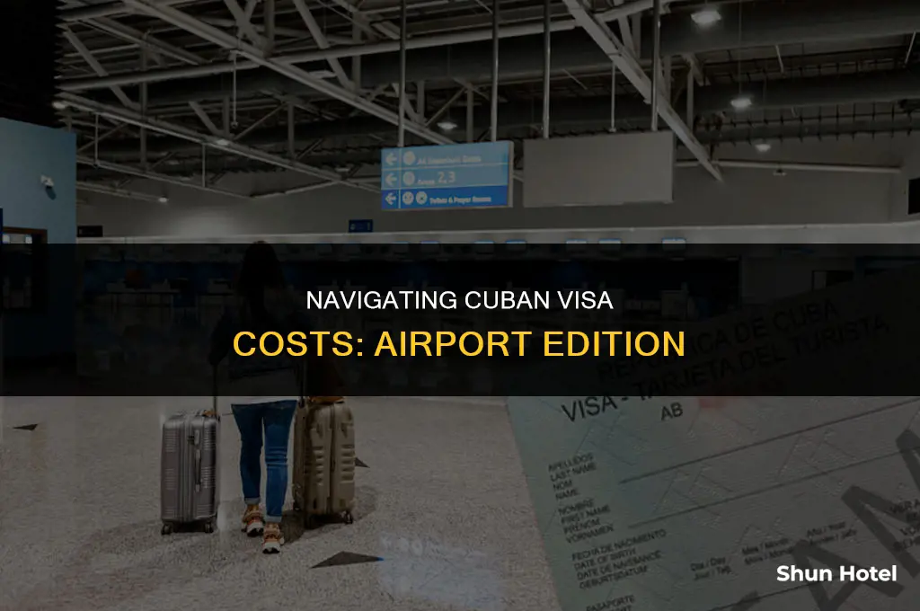 how much is a cuban visa at the airport