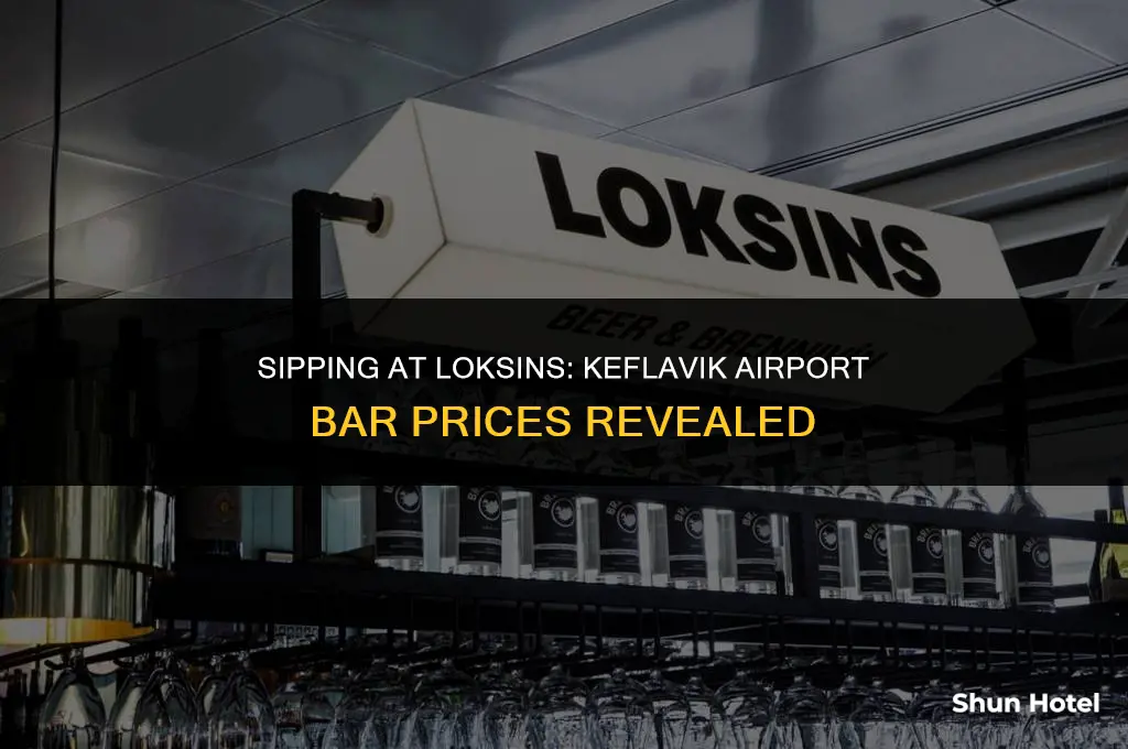 how much is a drink at loksins bar keflavik airport