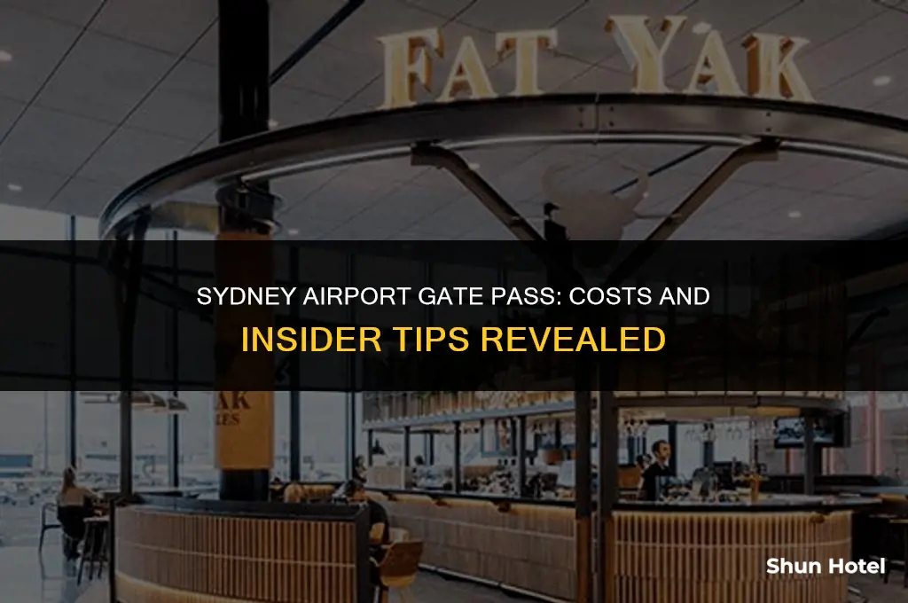how much is a gate pass sydney airport