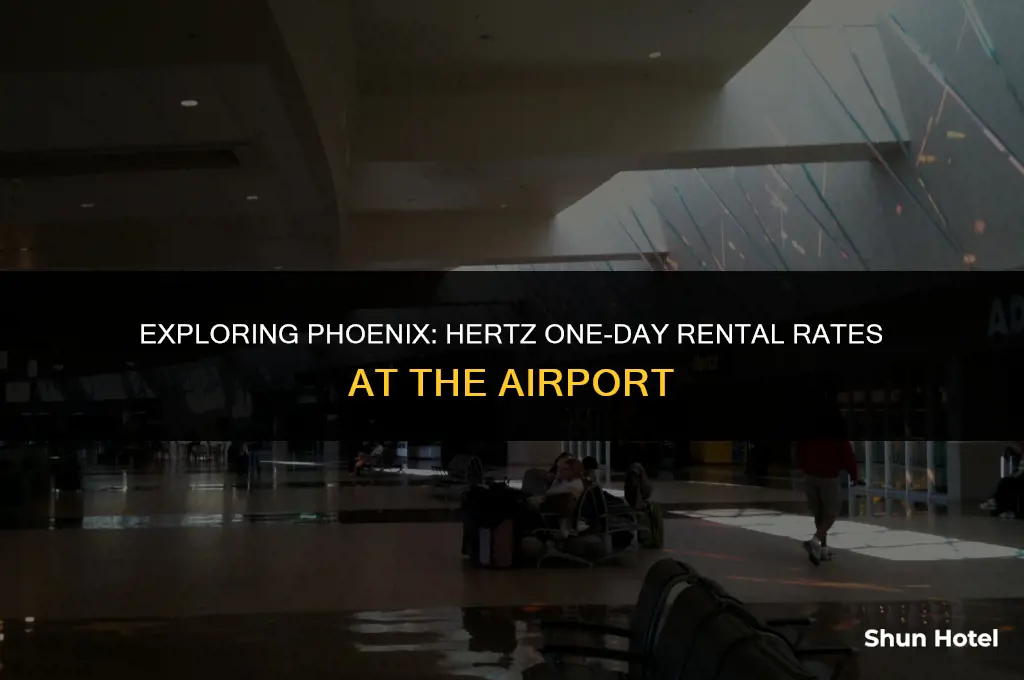 how much is a hertz one-day rental in phoenix airport