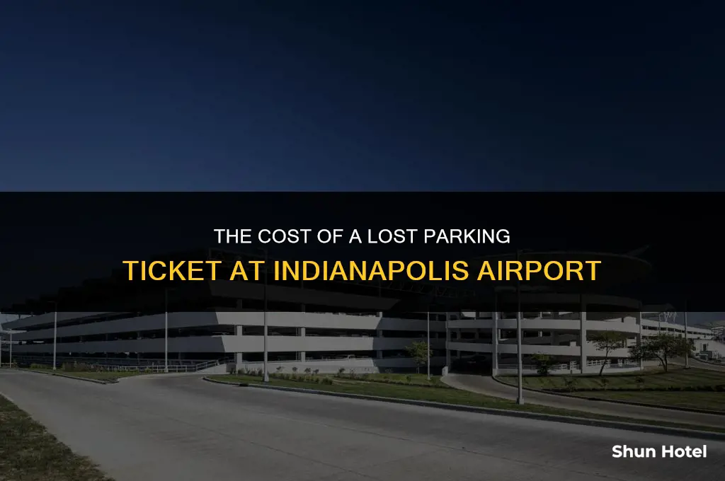 how much is a lost.parking ticket.at indianapolis.airport