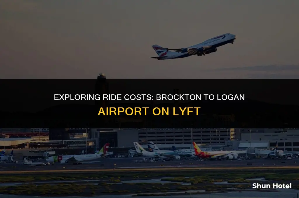 how much is a lyft from brockton to logan airport