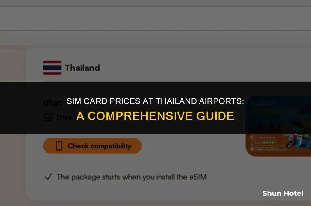 how much is a sim card in thailand airport