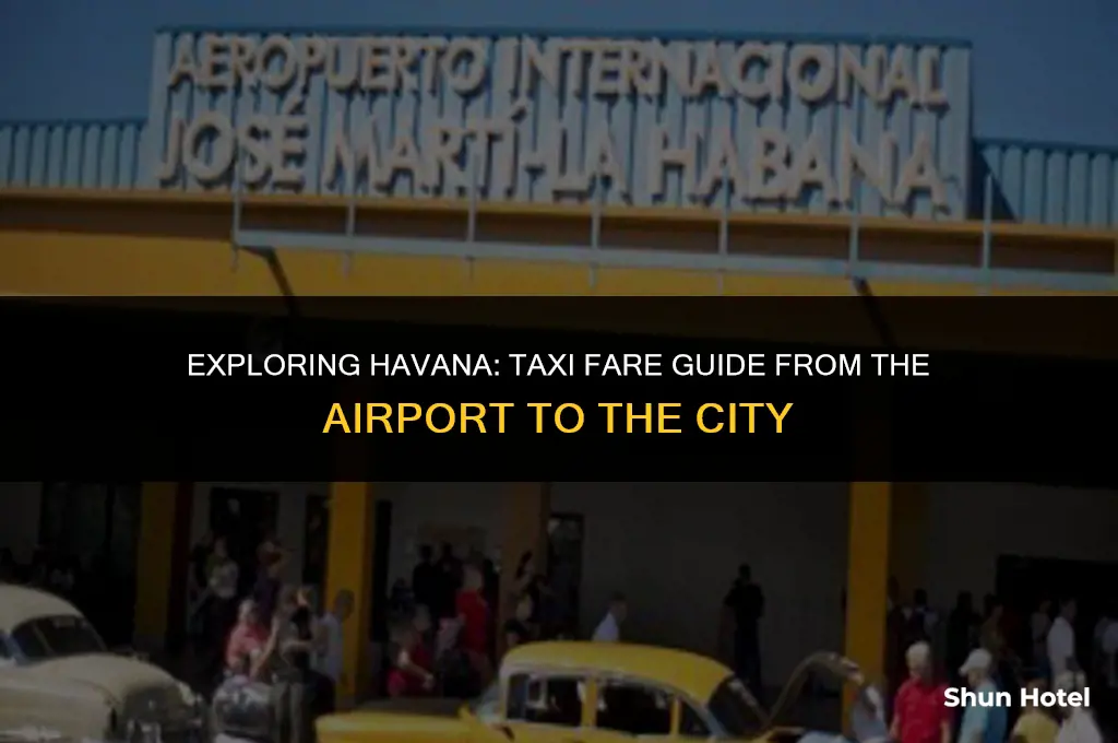 how much is a taxi from airport to havana