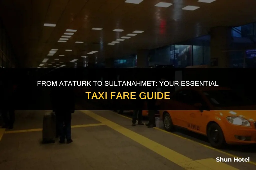 how much is a taxi from ataturk airport to sultanahmet