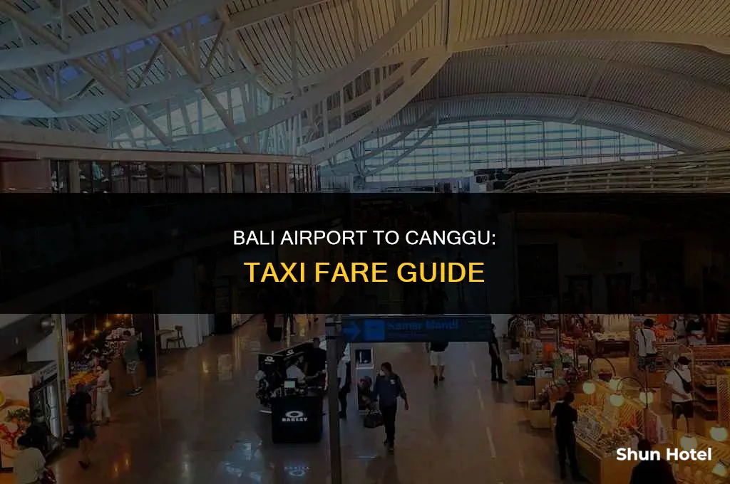how much is a taxi from bali airport to canggu